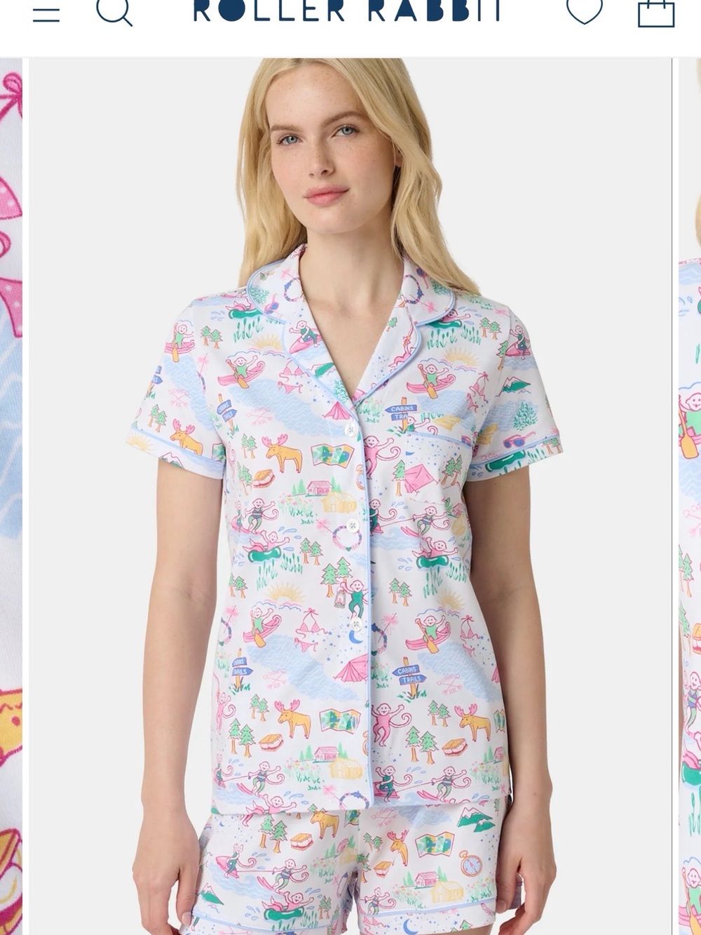 BNWT Sold Out Roller Rabbit Camp RR Polo Pajama Set